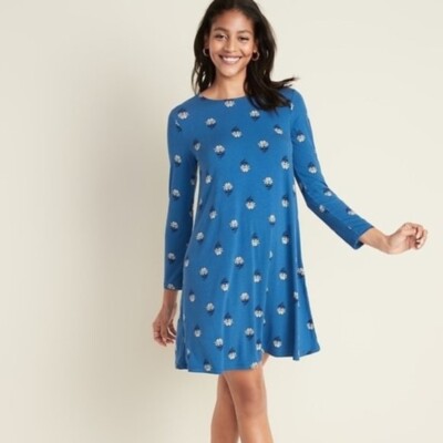 NWT Old Navy Jersey Knit Swing Dress Long or Elbow Sleeves XS | eBay