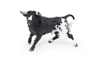 Papo 51184 Taureau Espagnol Noir Et Blanc 14 Cm Animaux De La Ferme
