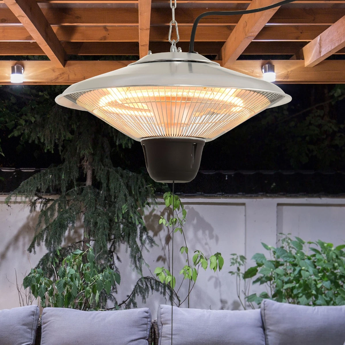 1500W Electric Patio Heater Hanging Halogen Heater w/ Switch for Outdoor  Indoor 5055974879690 | eBay