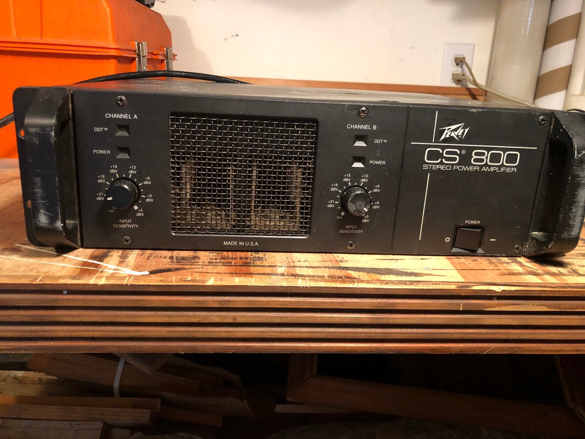 PEAVEY CS-800 ステレオパワーアンプ ピーヴィー アンプ 240W Vintage Peavey CS-800 Stereo Professional Power Amplifier 400
