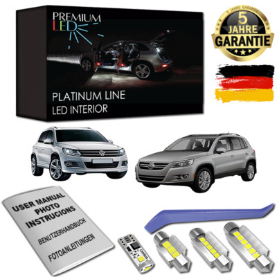LED Innenraumbeleuchtung Set für VW Tiguan 5N 12x LED Canbus Fehlerfrei Weiß