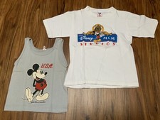 Vintage Disney Youth T-Shirt Tee 1980 Mickey Single Stitch 80  s Set Of 2 MGM