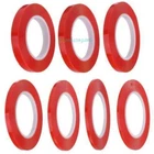 Clear Double Sided Craft Tape Red Liner Transparent Polyester All Sizes 50 Metre