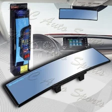 Universal Broadway 240MM Wide Convex Interior Clip On Rear View Blue Tint Mirror