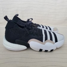 Adidas Mens Trae Young 2 Boost Black White Basketball Shoes Sneakers H0647 Sz 10