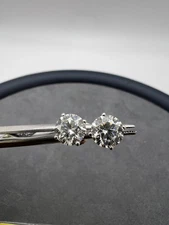 2.5 CTTW F/VS1 Round Lab-Created Diamond Studs 14K White Gold Screwback Earrings