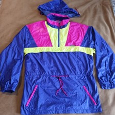 Vintage Karhu 90s Neon Color Block Nylon Wind...