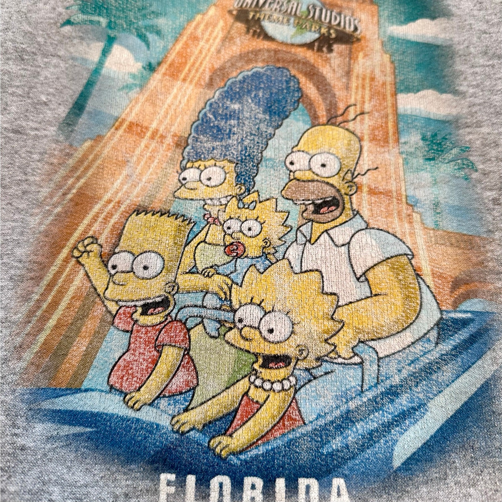 Universal Studios Simpson Simpson Gray Hoodie Big… - image 2