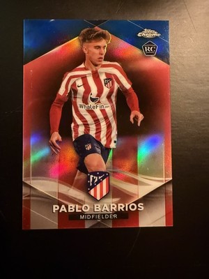 PABLO BARRIOS RC 1/25 -  TOPPS CHROME ATLETICO DE MADRID 2022/23 - ROOKIE