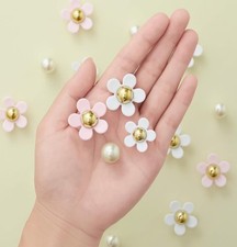 Shoe Decoration Charms, 24 Pcs Flower Pearl Cute Shoe Charms