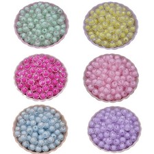 100Pcs/50Pcs 8mm/10mm Transprament Solid Loose Beads For Jewelry Making DIY
