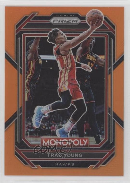 2022-23 Panini Prizm Monopoly Orange Prizm 86/124 Trae Young #1 hs9