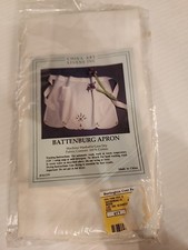 Vintage Battenburg Lace Half Apron Pocket Victorian Cotton White New In Package