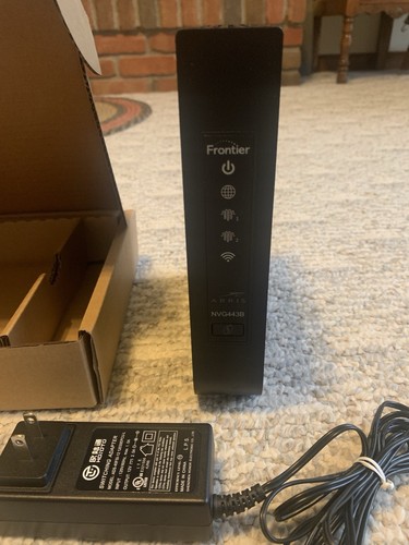 Frontier Arris NVG443B DSL Modem Router WiFi Dual-Band 2.4/5GHz w/Adapter Tested