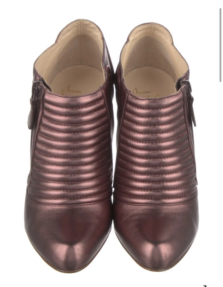 Christian Louboutin Botines Cuero Púrpura Foto 4 de 4