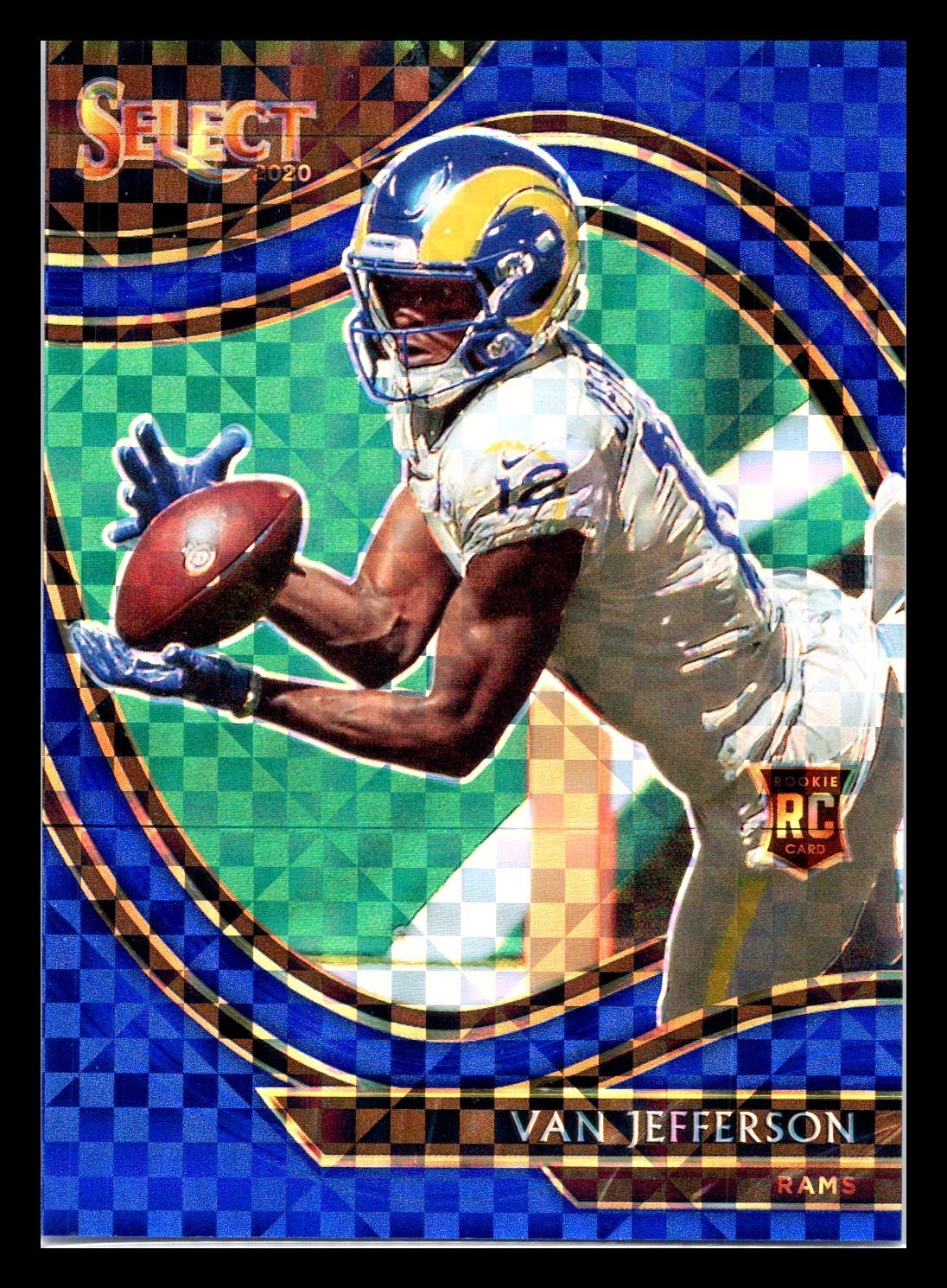 2020 Van Jefferson Panini Select Field Level Blue /49 #371 Rams Rookie RC