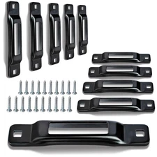 10 Pack -Track Tie Down Slots, Black 1-Slot Plate Anchors, Track Rail System ...