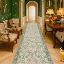 12ft Extra Long Vintage Runner Rugs for Hallways - 3x12 Wide Kitchen Runners, 