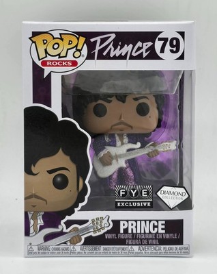 Funko Pop Rocks Prince Purple Rain #79 FYE Diamond Collection w Protector