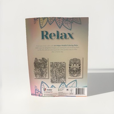 NEW ARTMAKER Relax Adult Coloring Book - 30 Stress Relief Pages