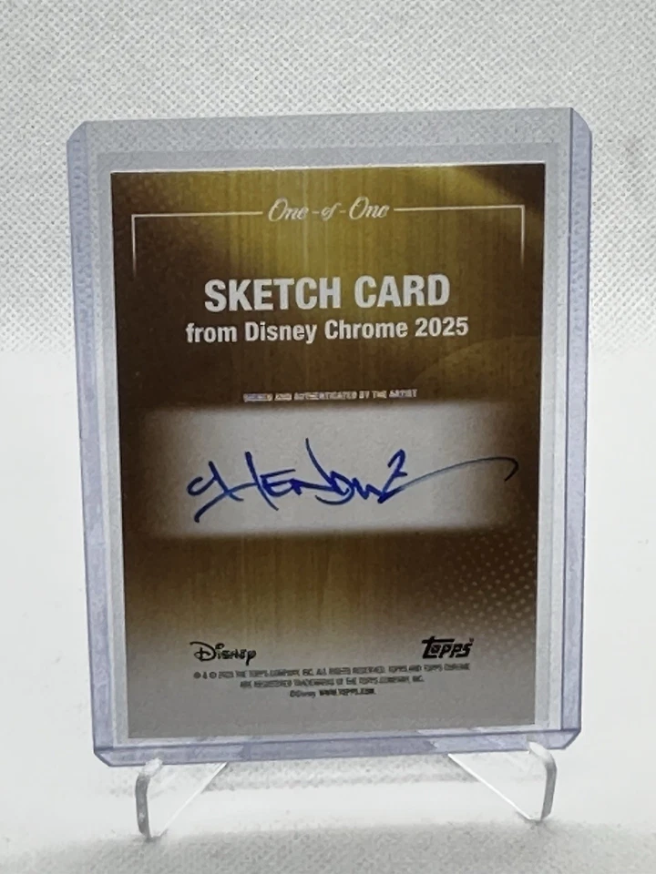 2025 Topps Chrome Disney Scrooge McDuck Sketch 1/1 Vincenzo “Chenduz” D’Ippolito - Image 2 of 2