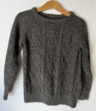 Old Navy Boys 4T Gray Cable Knit Sweater Pullover EUC
