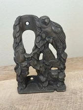 John Wright Vintage Cast Iron Flag Pole Holder Parrot Frog Flags