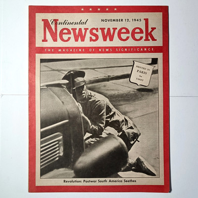 Continental Newsweek magazine November 19 1945 with pin-up page