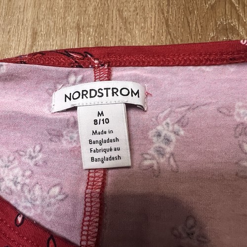 Nordstrom Red Chili Sketch Floral Dress M 8-10 A-Line Elastic Waist NEW - Picture 7 of 7