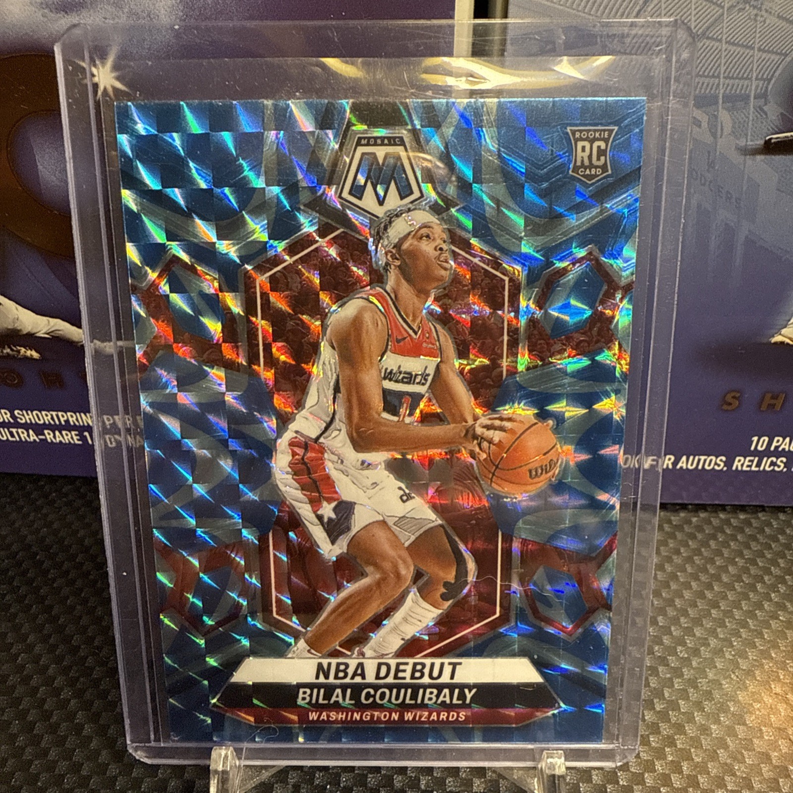2023-24 Panini Mosaic - NBA Debut Bilal Coulibaly #268 Reactive Blue Mosaic (RC)