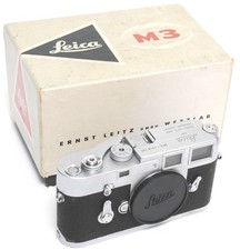  Leitz Leica M3 camera body SS chrome 35mm rangefinder original boxed