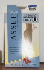 ASSETS SPANX High-Waist Mid-Thigh Shaper Size 4 Nude 166B 180-220 Lbs NWT