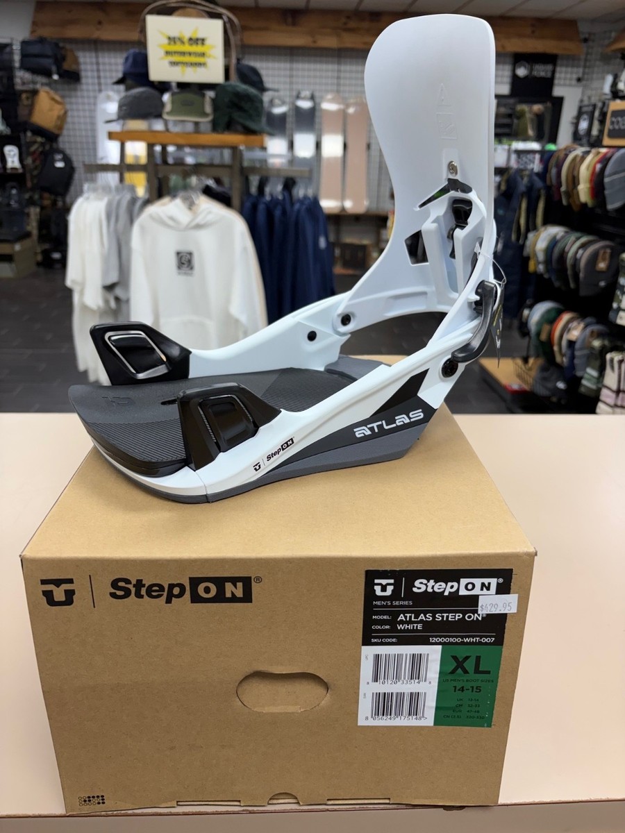 UNION ATLAS *STEP ON* MEN'S X-LARGE WHITE (25-26) BINDINGS *NEW IN