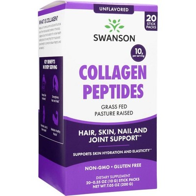 New Swanson Collagen Peptides, Qty 20 packs Unflavored