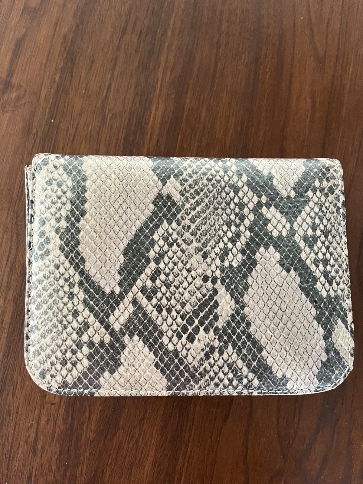 Authentic CASHHIMI Black and White Python Embosse… - image 13