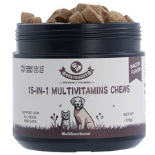 Pet Multivitamin Soft Chews   15-in-1 Daily Supplement for Cats  Dogs 225g