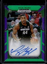 Nick Ward Michigan State Basketball Autograph Panini Prizm Rookie Card auto /199. rookie card picture