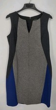 Ann Taylor Sleeveless Shift Dress Size 10 Multicolor Lined V Neck