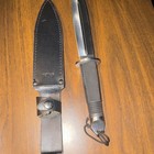 United Combat Fixed Blade Knife Clip Point Plain Edge SS Rubber Handle Sheath — photo 3