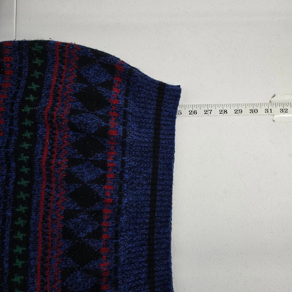 VTG Editions by Van Heusen Vintage Sweater Mens Medium Geometric Knitwear - Image 4 of 4