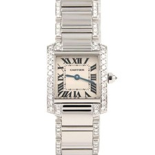 Authentic Cartier Tank Française SM White Go...