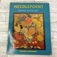 1975 Needlepoint Hardcover Book Hope Hanley Illustrated Vintage Patterns