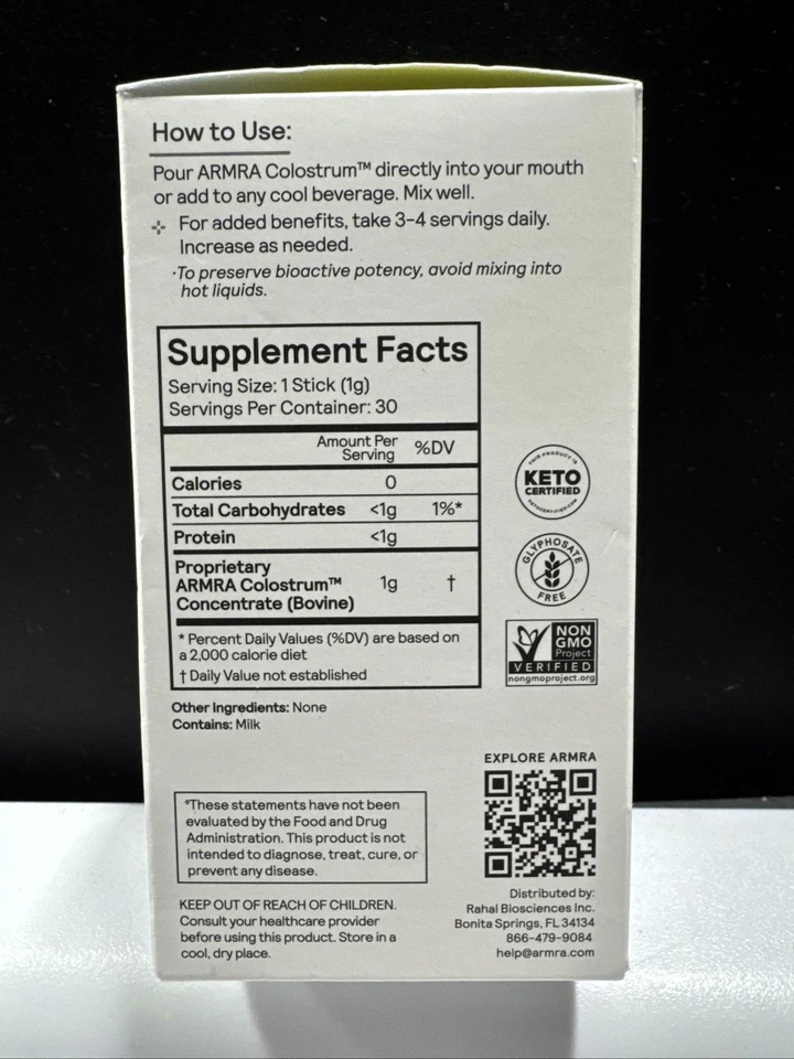 ARMRA Calostrum Health Revival - Proteger-Regenerar-Fortalecer. Sin sabor 30ct. Foto 2 de 4
