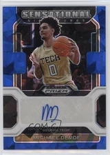 2022-23 Prizm Draft Picks Sensational Signatures Blue Ice /75 Michael Devoe Auto