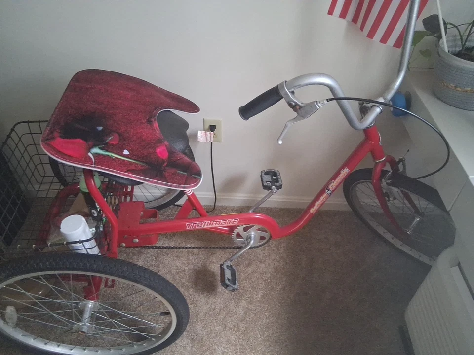 24-дюймовые трехколесные велосипеды для взрослых круизный трехколесный велосипед с корзиной для покупок - Изображение 2 из 4