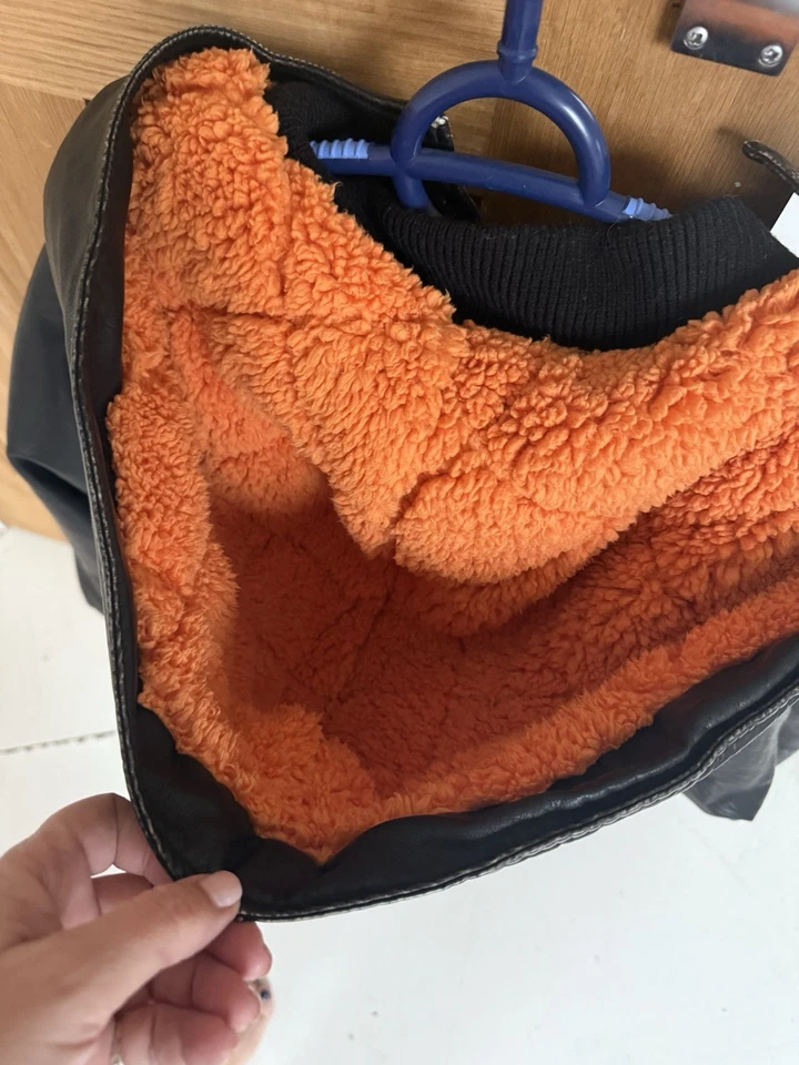 Chaqueta de Cuero Vegano Negra We The Free People Moxy Trapeze Talla S ¡Nueva! Foto 3 de 4