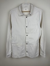 Folk London Men’s Overshirt Jacket Cream Cotton Workwear Button Up Size M