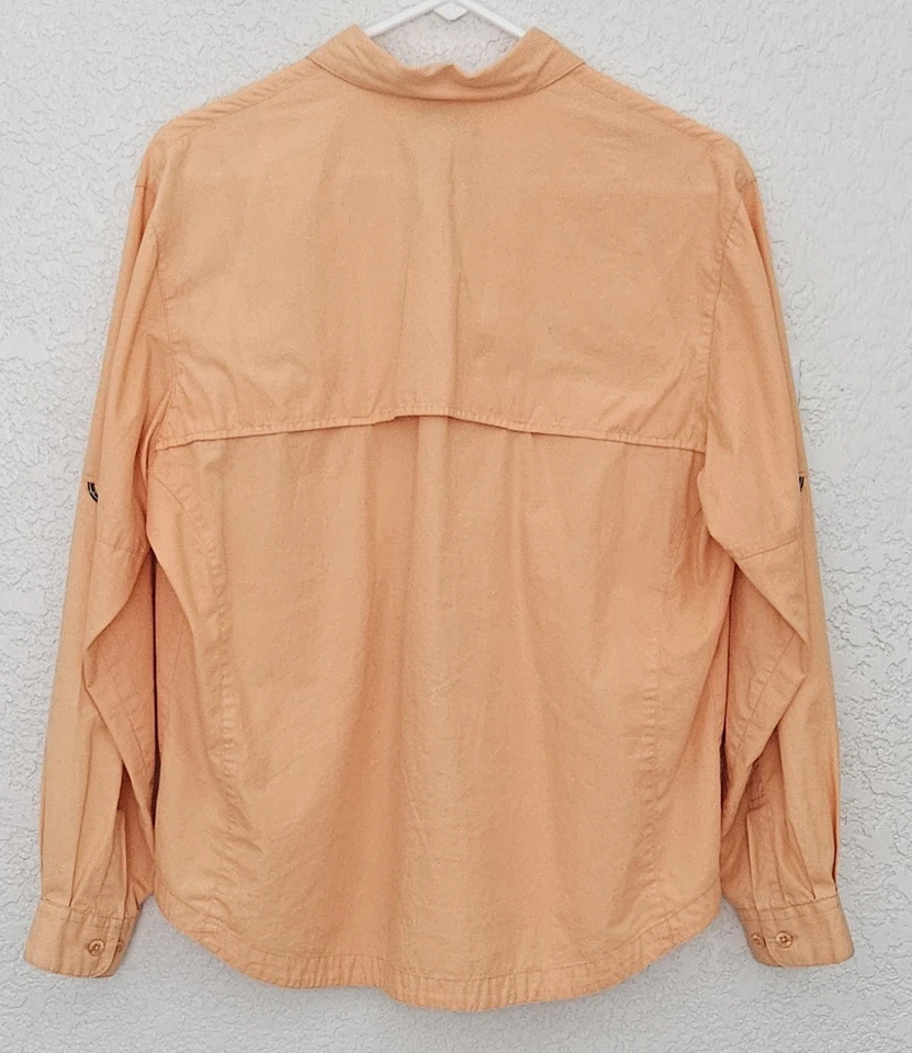 Camisa Columbia para mujer PFG Tamiami ventilada manga larga abotonada naranja talla grande Foto 2 de 4