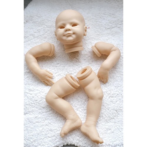 19" Unpainted Reborn Doll Kit Fresh Color Mold with Cloth Body Eyes Unassembled - Picture 2 of 11
