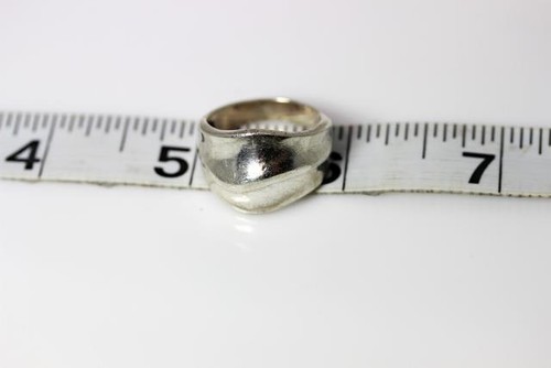 Vintage Sterling Silver Wave Ring Size 8+ - 5517 - Imagen 5 de 5